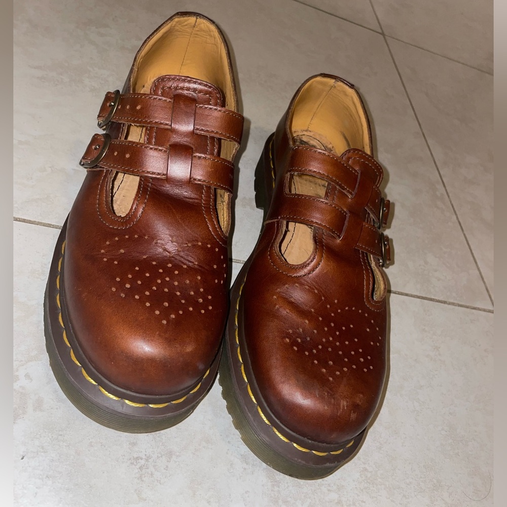 Dr. Martens 1B62 Mary Jane brown shoes US size 10